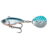 77053 Savage Gear Fat Tail Spin (NL) 6.5cm 12.5g Sinking Blue Silver